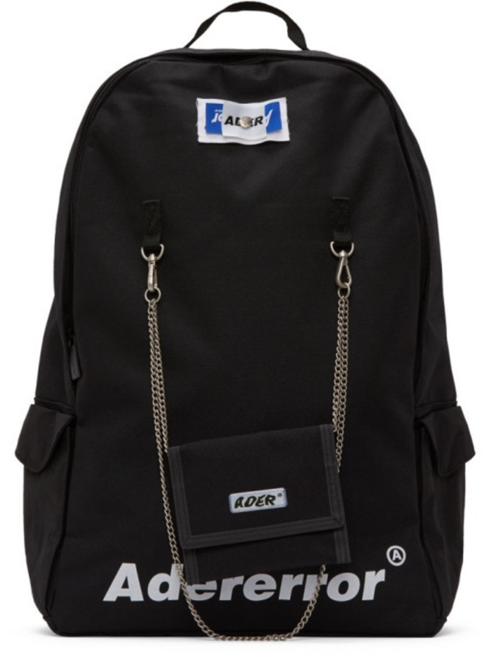 Black Logo Backpack with Removable Pouch